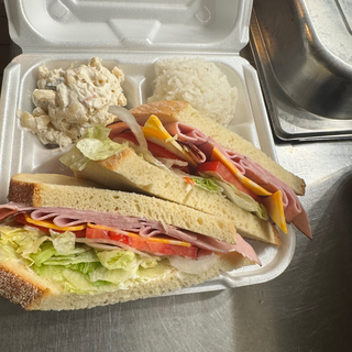 Ham & Cheese Sandwich Plate Lunch